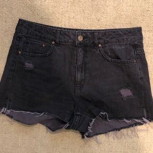 Black Jean Shorts